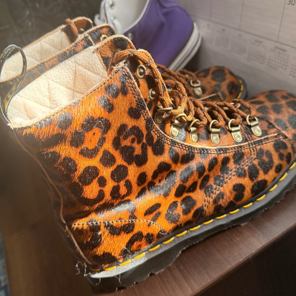 Dr. Martens Pony Hair Leopard Boots